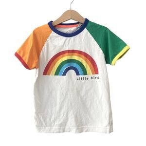Little Bird Rainbow Colorblock Raglan Tee - 6-7